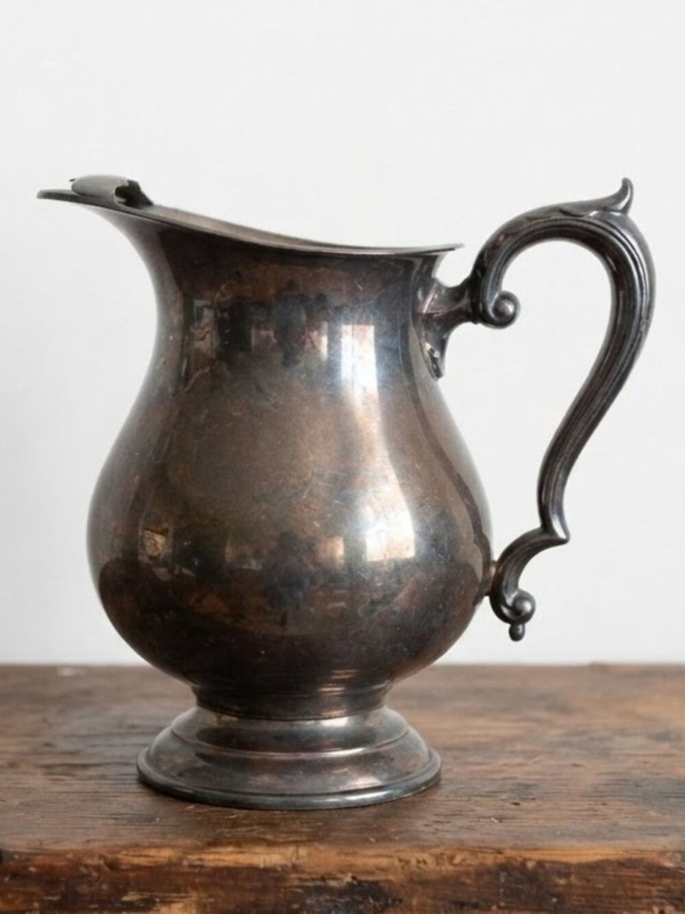 Vintage Wallace Silverplate Pitcher with Decorative Handle 2900 Made in USA MCM